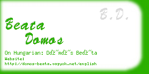 beata domos business card